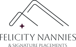 felicity nannies primary logo rgb charcoal plum