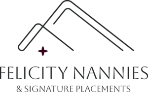 felicity nannies primary logo rgb charcoal plum