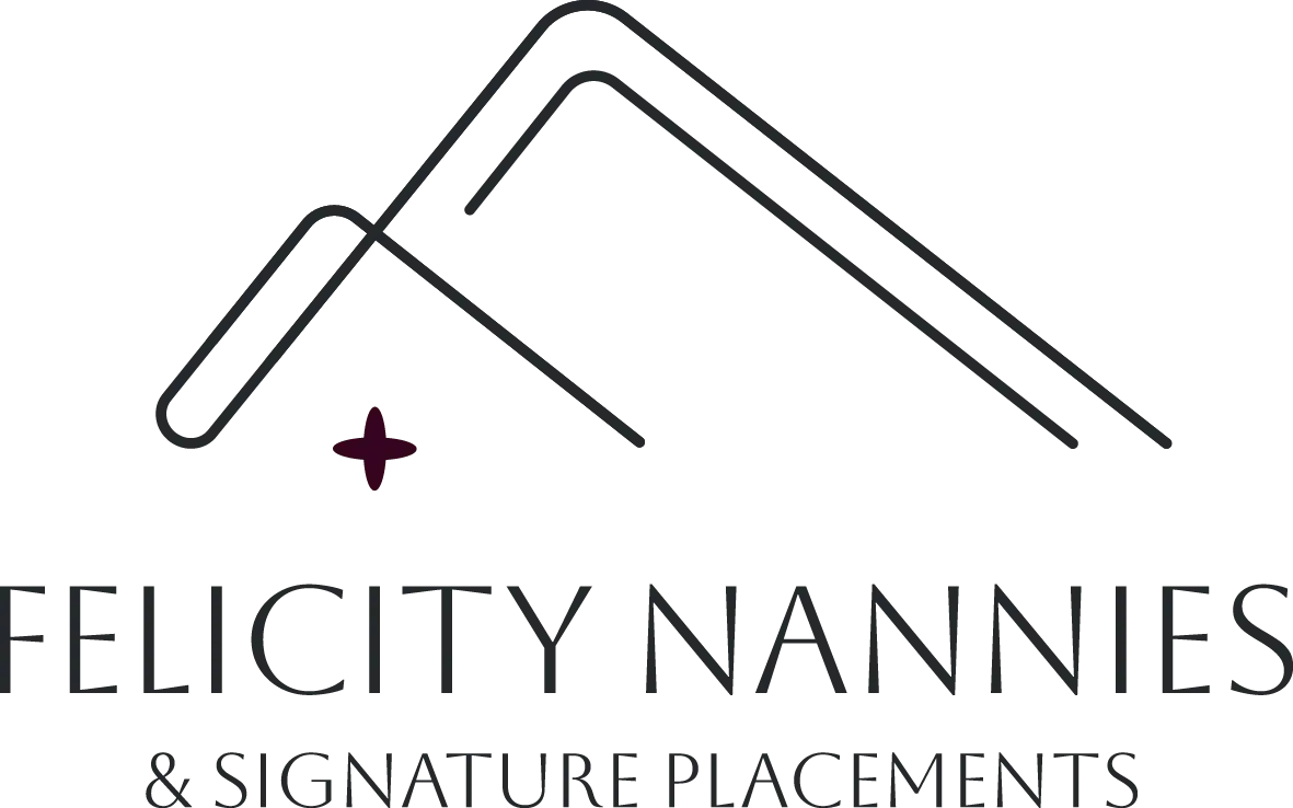 felicity nannies primary logo rgb charcoal plum